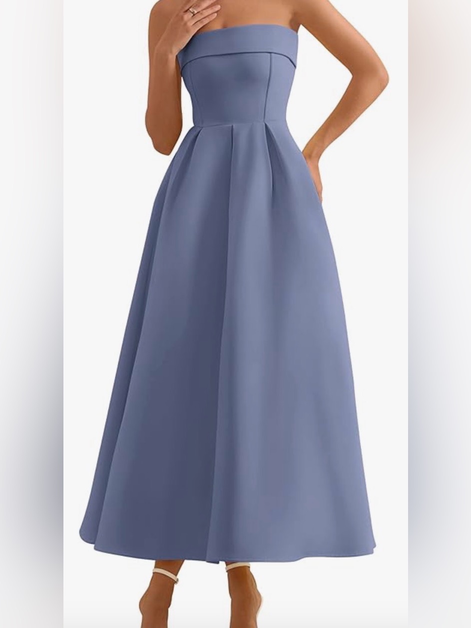 Nwt Prettygarden Cocktail Dresses, Tube Top Strapless Midi Dress, Small